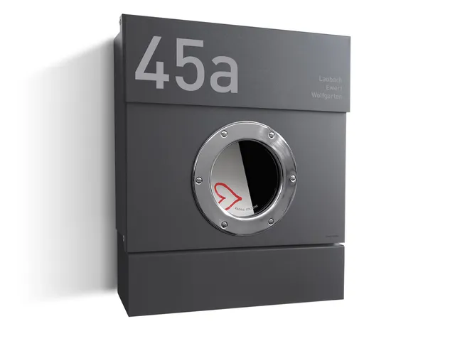 Briefkasten Letterman 2 Anthrazit (RAL 7016) inkl. LED Licht