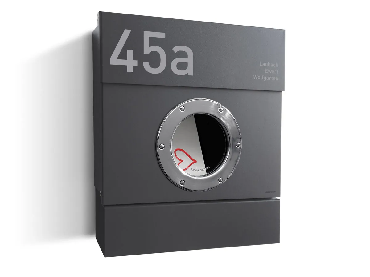 Briefkasten Letterman 2 Anthrazit (RAL 7016) inkl. LED Licht