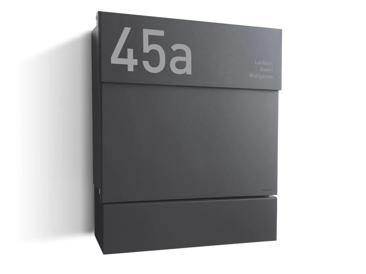 Briefkasten Letterman 5 Anthrazit (RAL 7016) inkl. LED Licht