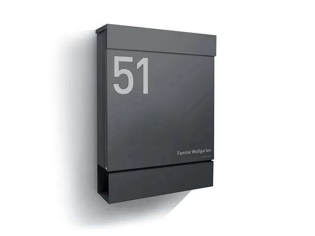 Briefkasten Letterman M Anthrazit (RAL 7016) inkl. LED-Licht