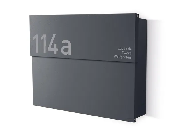 Briefkasten Letterman XXL 2 Anthrazit (RAL 7016) inkl. LED Licht