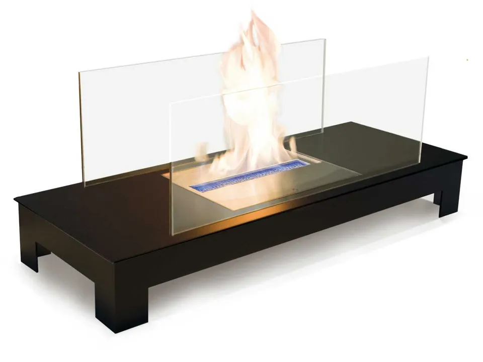 Ethanol Kamin Floor Flame Radius Design
