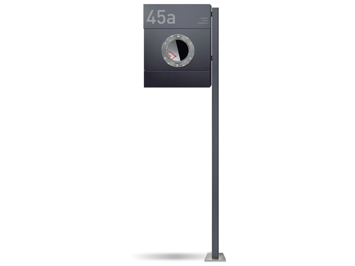 Standbriefkasten Letterman 2 Anthrazit (RAL 7016) inkl. LED Licht