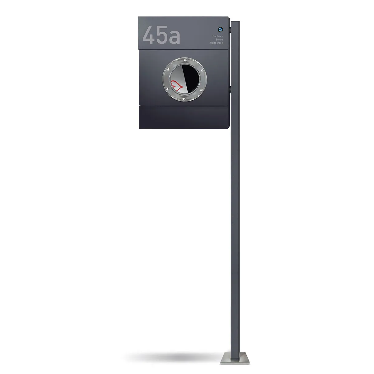Standbriefkasten Letterman 2K Anthrazit (RAL 7016) inkl. LED Licht