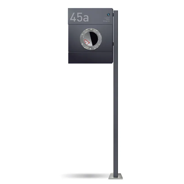 Standbriefkasten Letterman 2K Anthrazit (RAL 7016) inkl. LED Licht