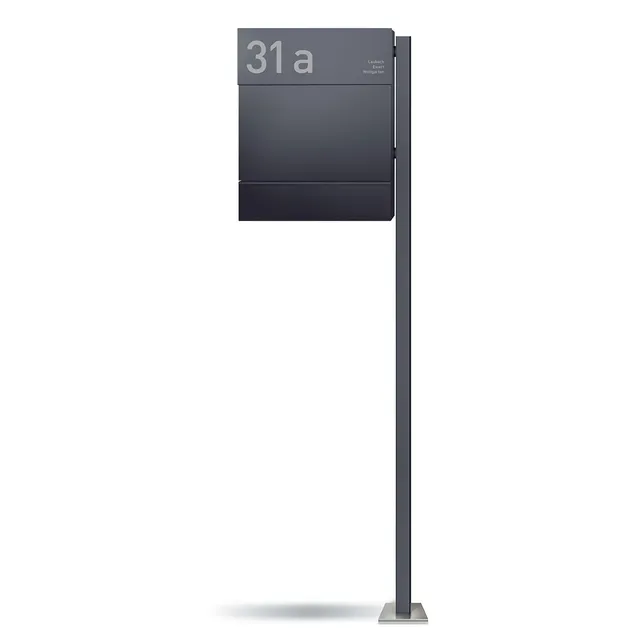 Standbriefkasten Letterman 5 Anthrazit (RAL 7016) inkl. LED Licht
