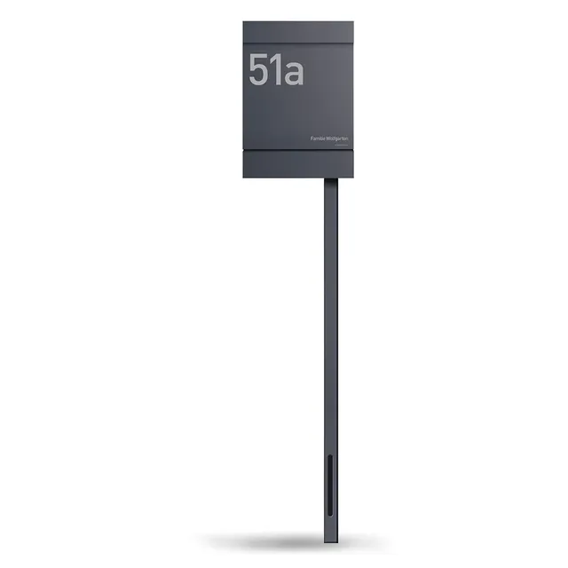 Standbriefkasten Letterman M Anthrazit (RAL 7016) inkl. LED-Licht