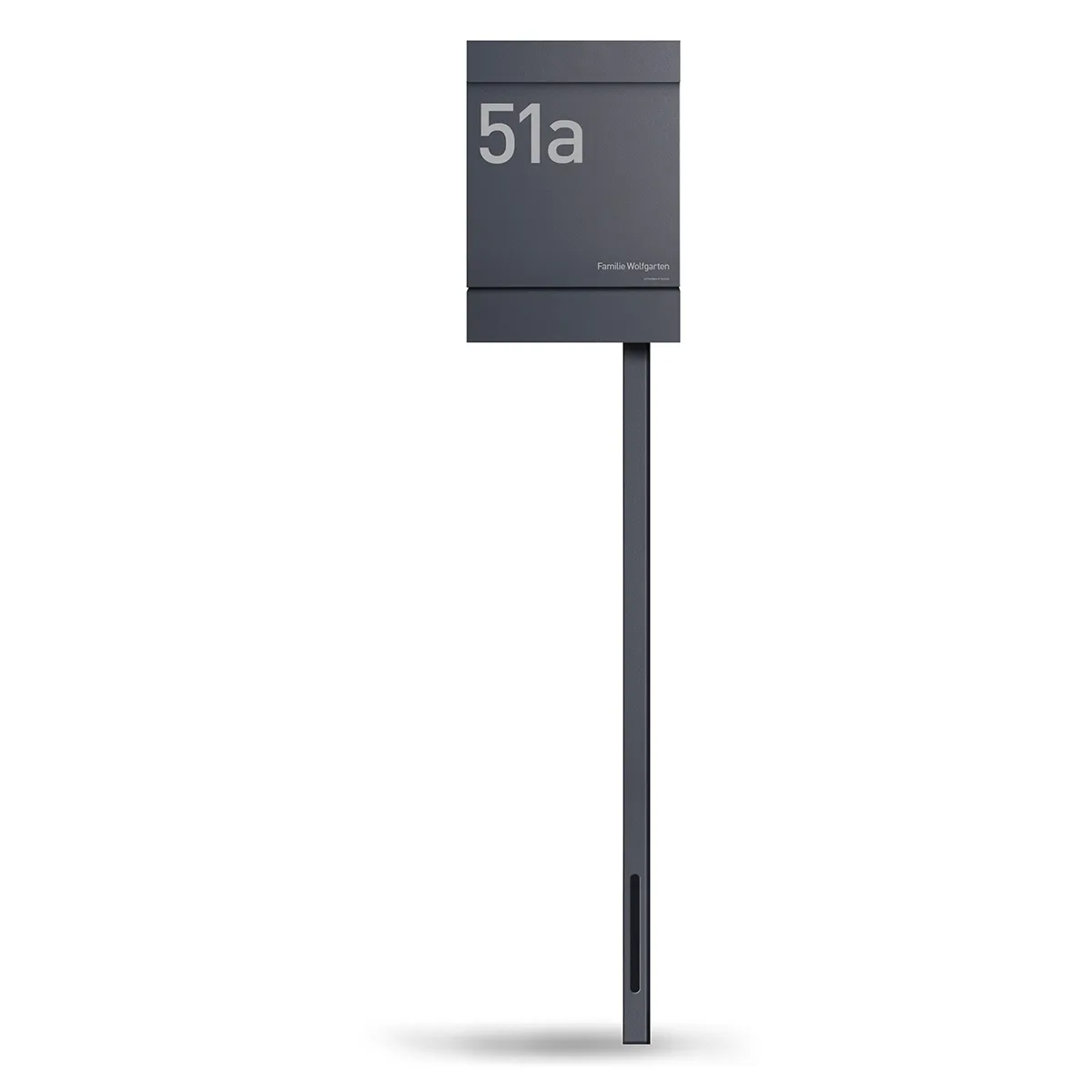 Standbriefkasten Letterman M Anthrazit (RAL 7016) inkl. LED-Licht