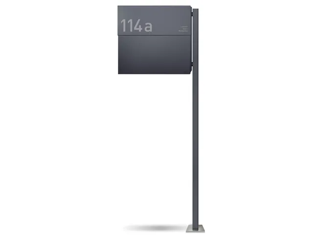 Standbriefkasten Letterman XXL 2 Anthrazit (RAL 7016) inkl. LED Licht
