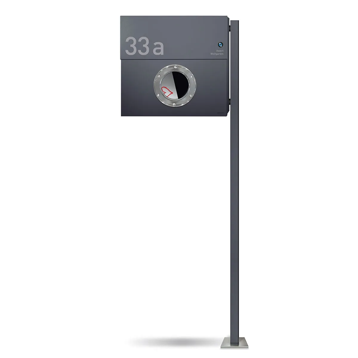 Standbriefkasten Letterman XXL K Anthrazit (RAL 7016) inkl. LED Licht