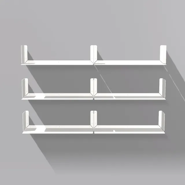 Booksbaum — Wandregal horizontal, 6er-Set