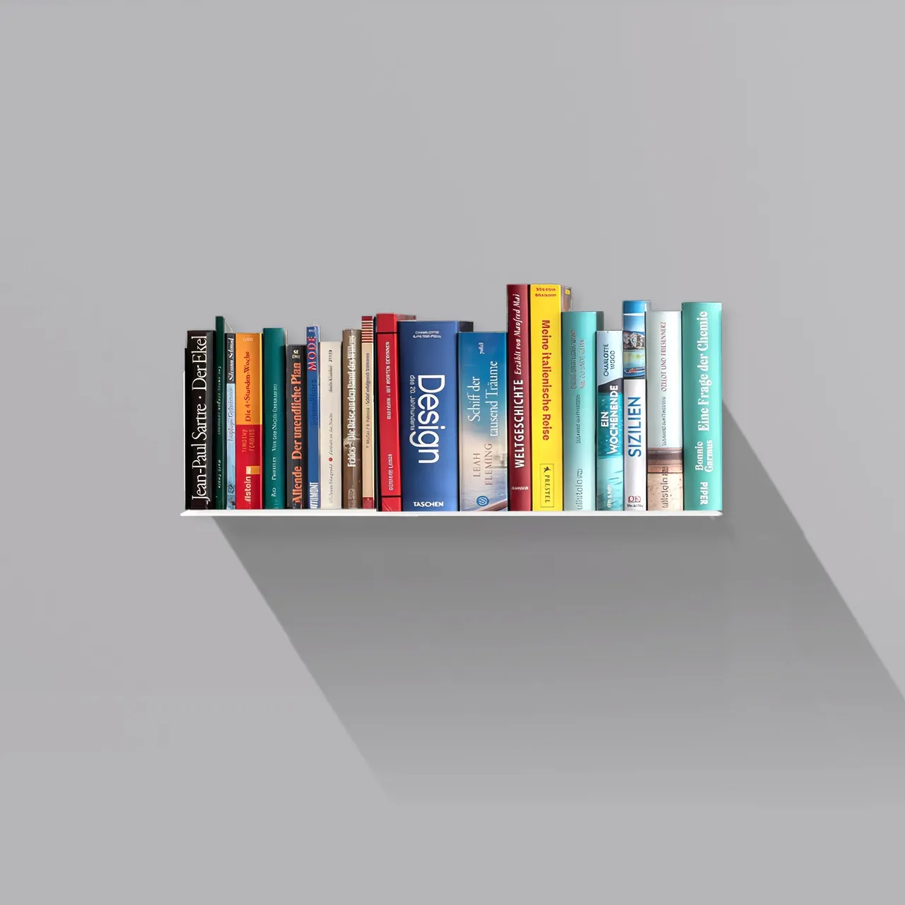 Booksbaum — Wandregal horizontal