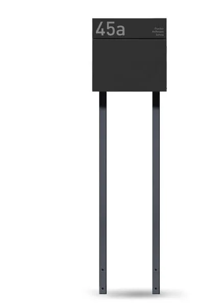 Doppel Standbriefkasten Letterman 6 inkl. Gravur & LED-Licht